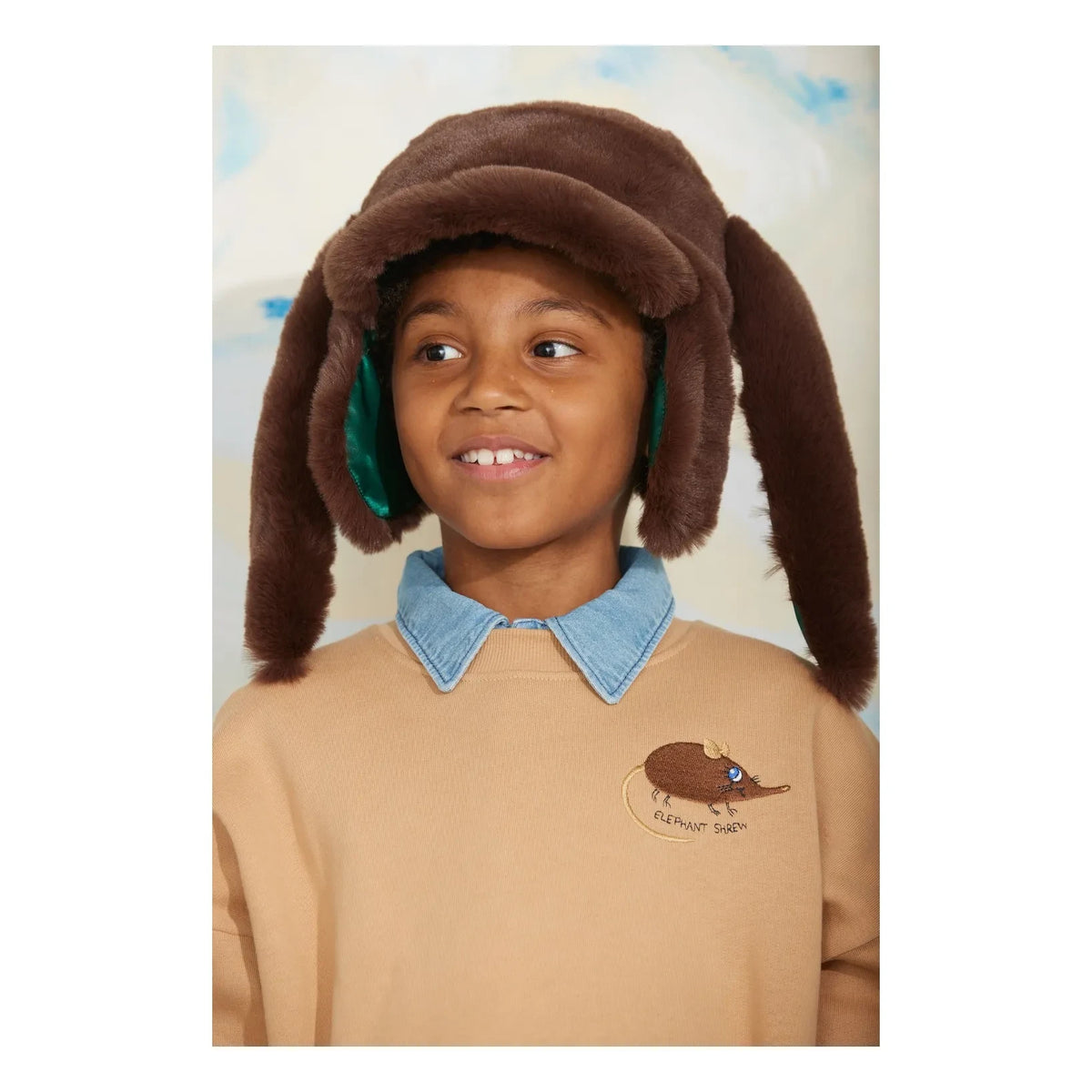 Mini Rodini - Wool Earflap Chapka Hat | Brown