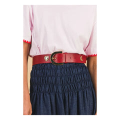 Elise Chalmin - Aude Leather Belt | Red