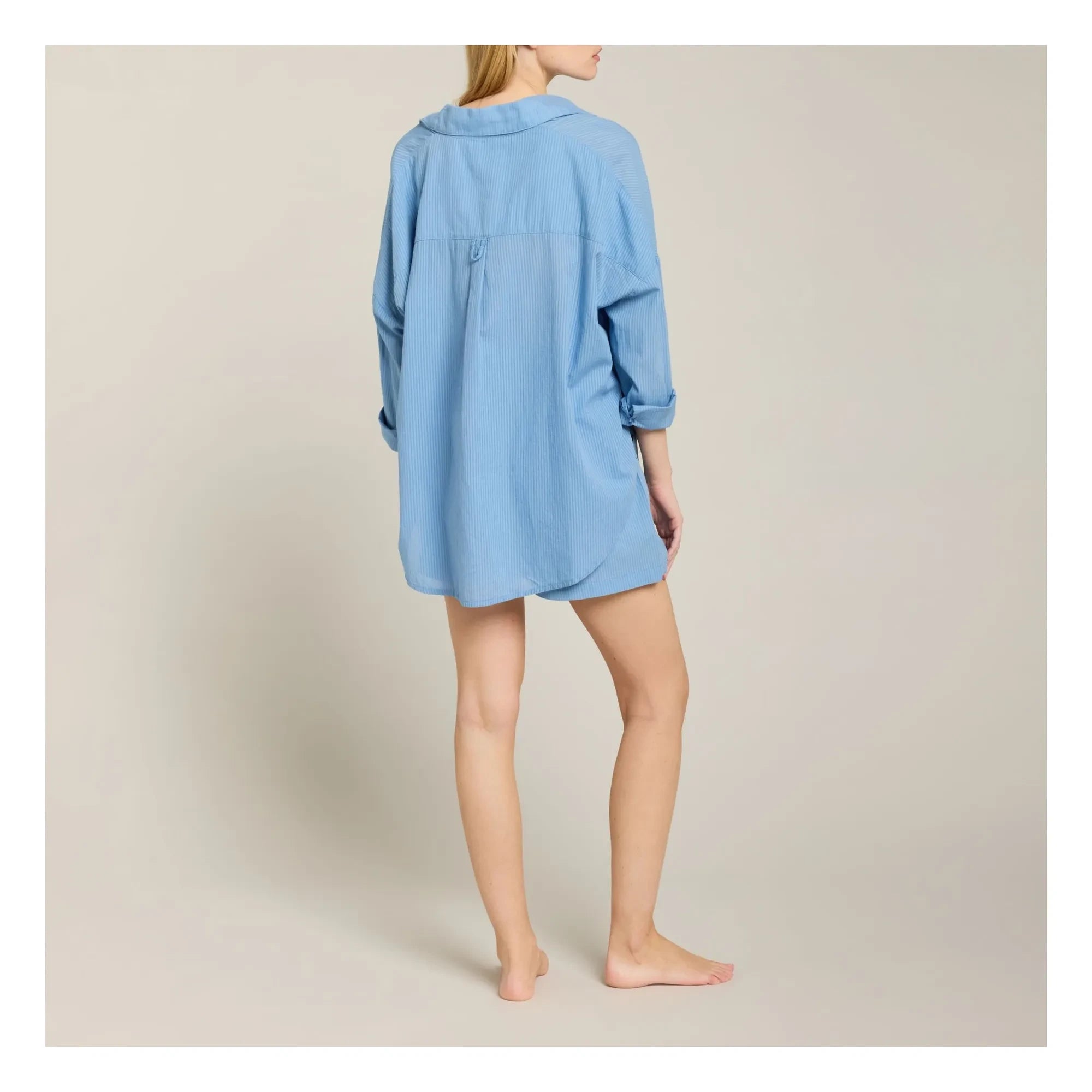 Maison Saint Julien - Ramatuelle Cotton Voile Shirt | Azure Blue