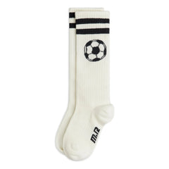 Mini Rodini - Organic Cotton Football Socks | Ecru