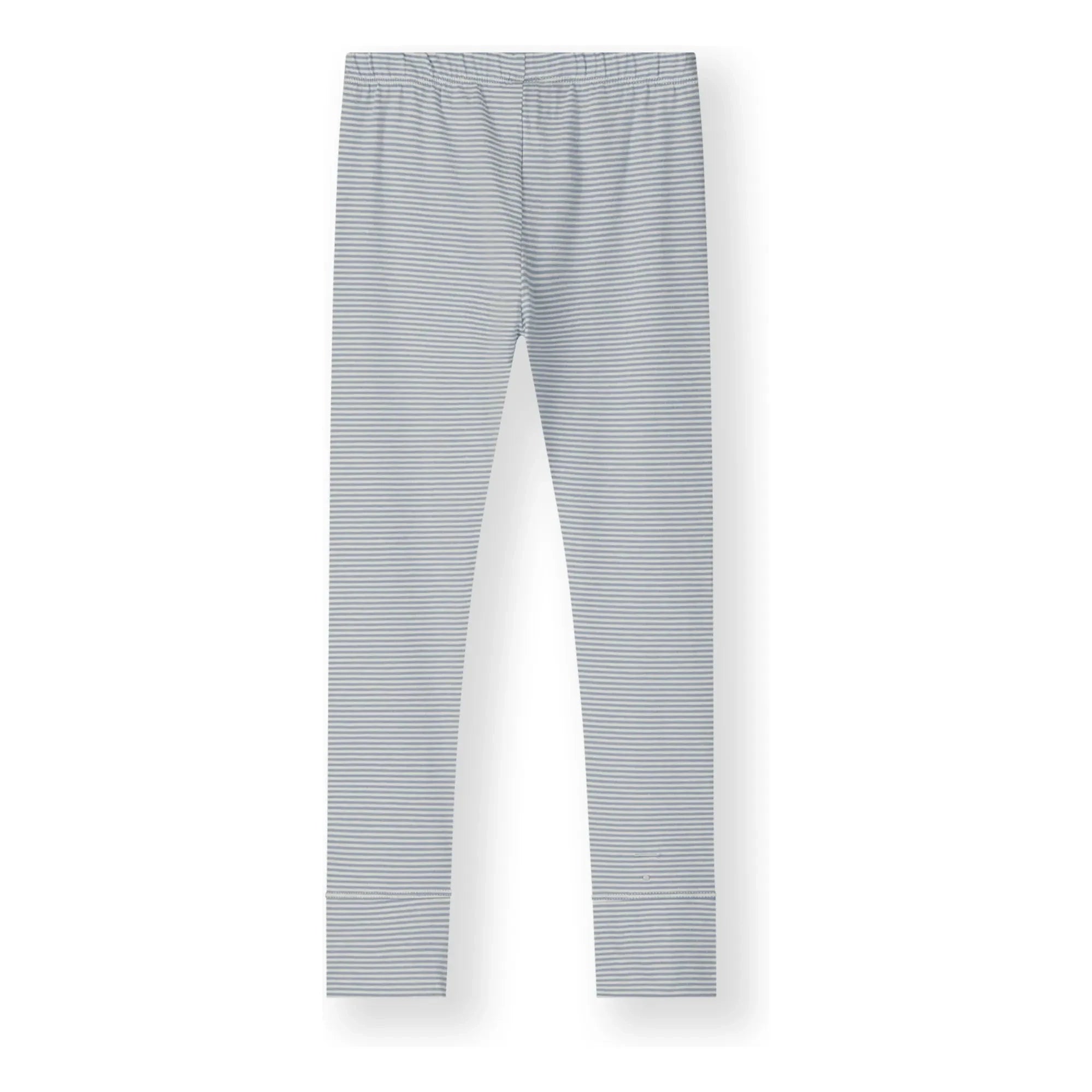 Gray Label - Striped Organic Cotton Leggings | Ice Blue