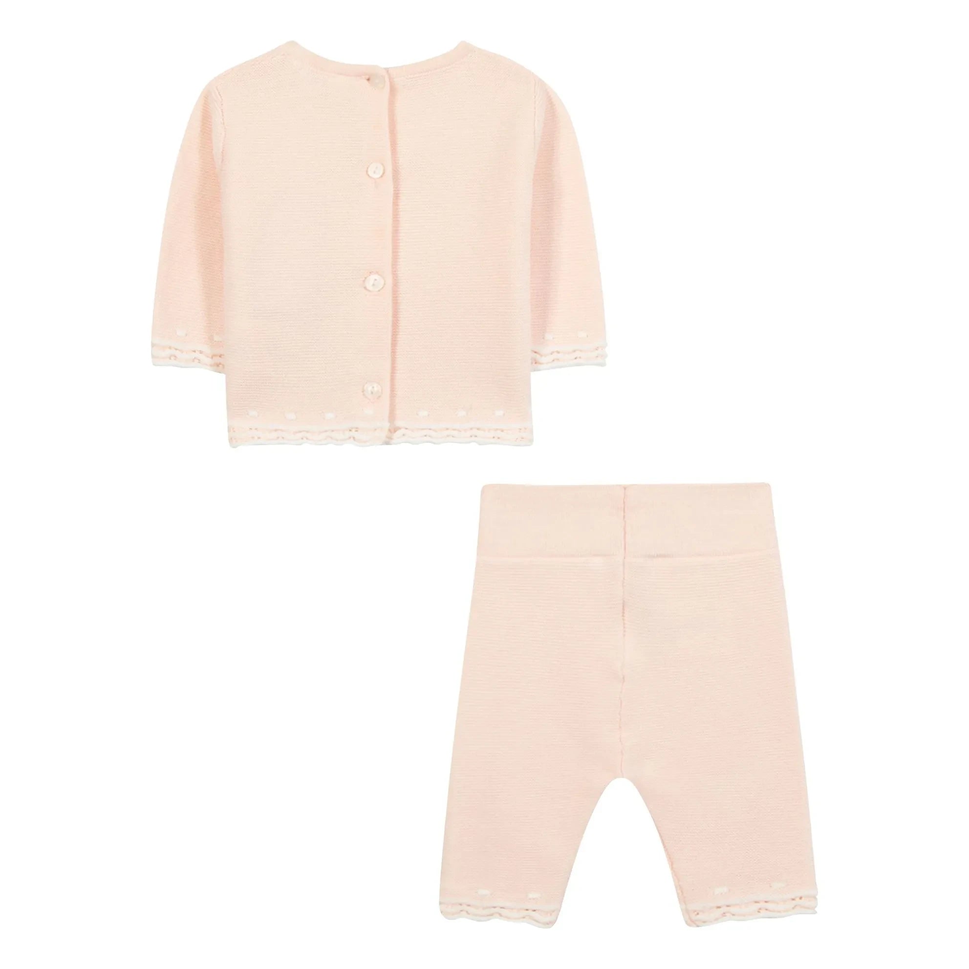 Tartine et Chocolat - Knitted Fisto Sweater and Leggings Set | Light Pink
