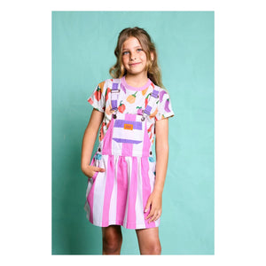 Favorite People - Amore Striped Romper Dress | Pink