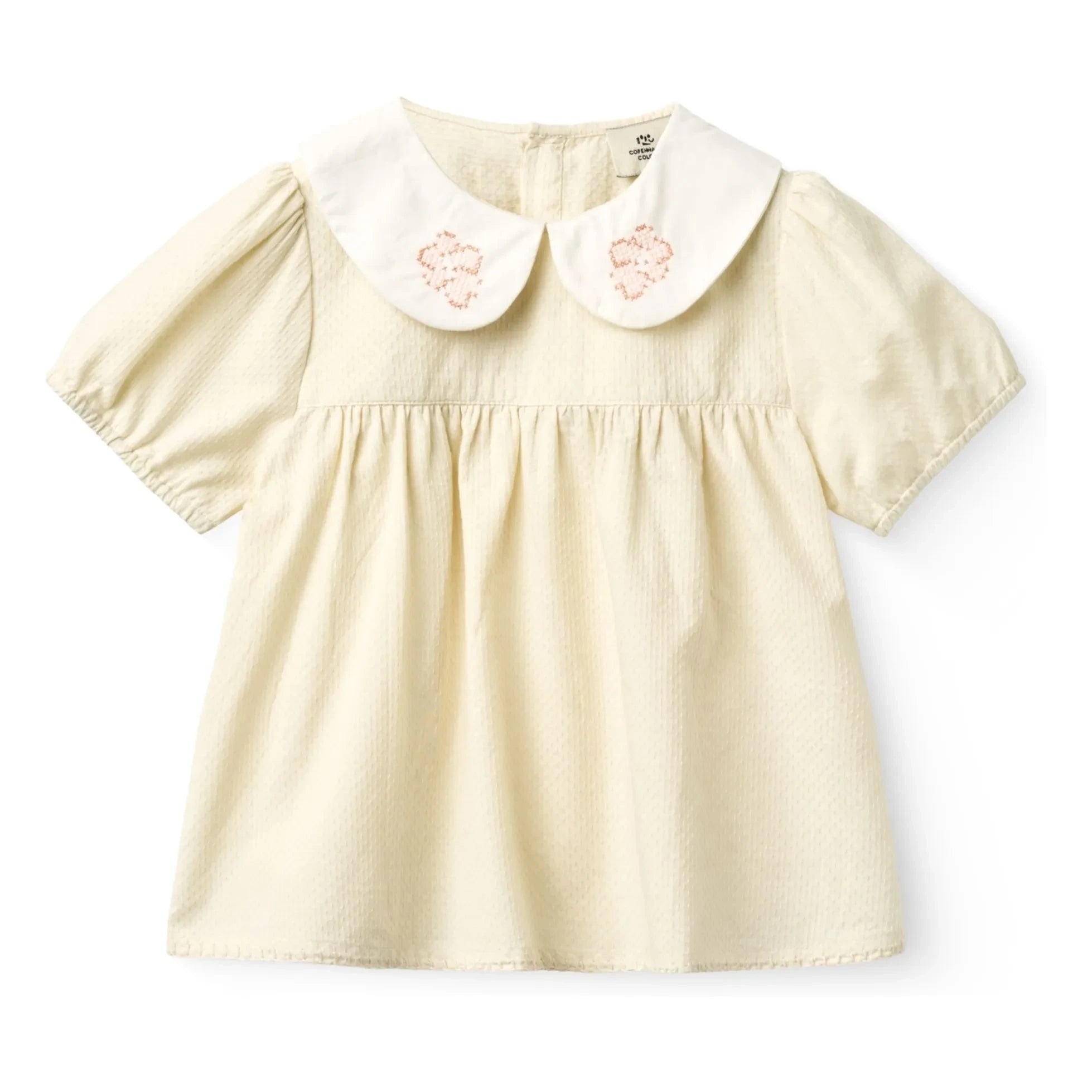 Copenhagen Colors - Ruffled Blouse Claudine Collar Organic Cotton | Cream