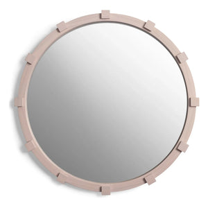 &Klevering - Chunk Round Mirror | Light Pink