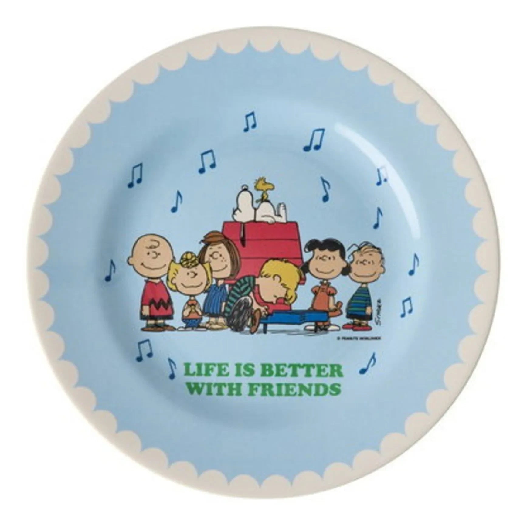 Rice - Life Is Better Together melamine plate - Rice x Snoopy | Blue