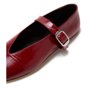 Le Monde Beryl - Stella Leather Ballerinas | Dark Red