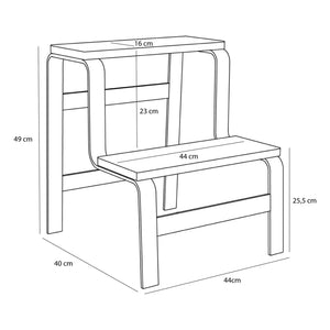 Hübsch - Step Stool | Brown
