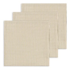 Konges Sløjd - Tea Stripe Organic Cotton Cloths - Set of 3 | Beige