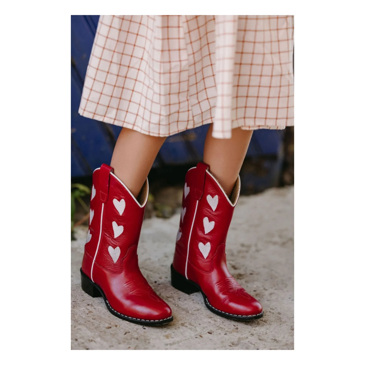 Bootstock - Santiags Hearts Red | Red