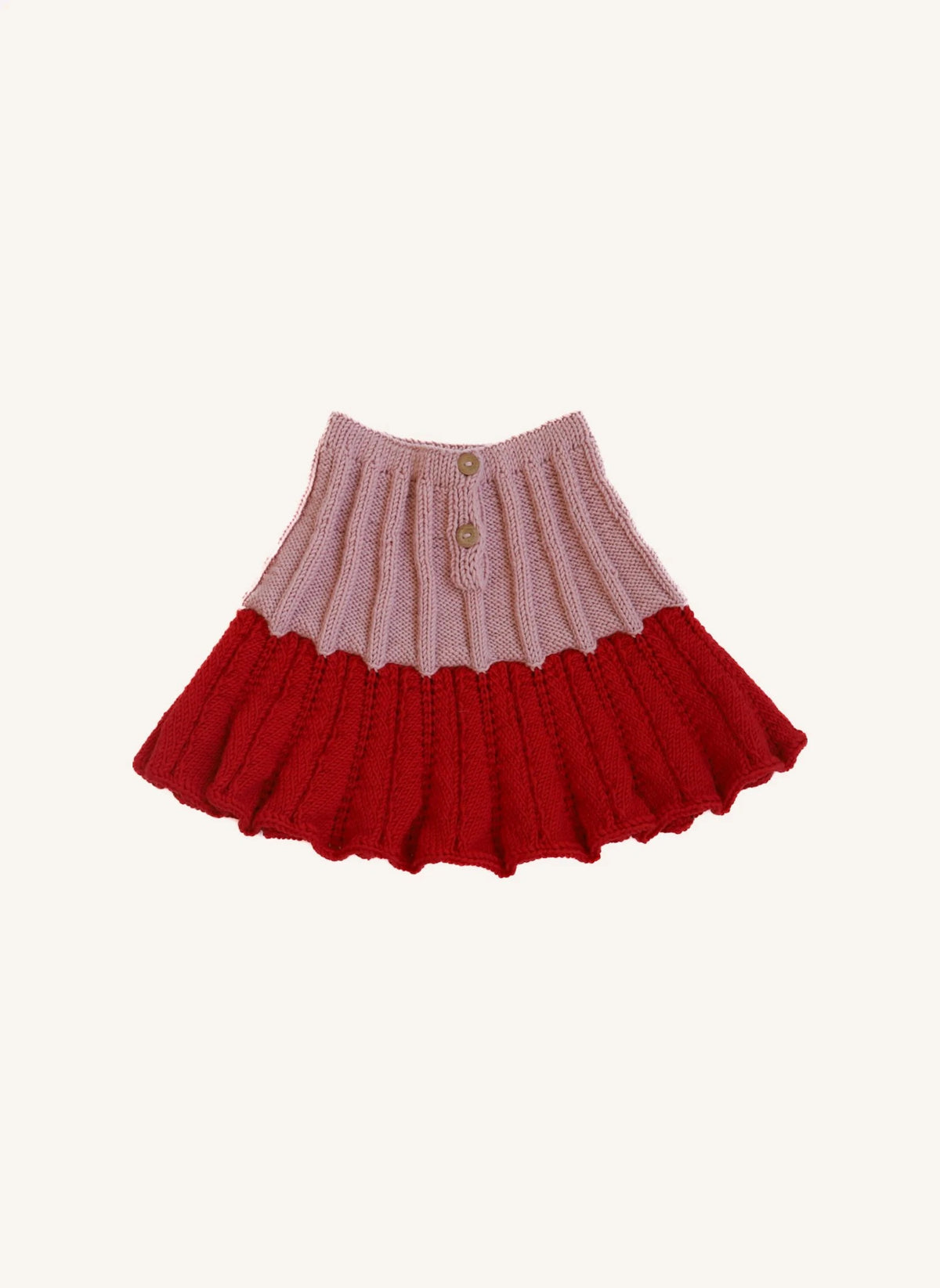 Kalinka - Dove Merino wool skirt | Pink