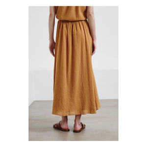 Pomandère - Organic Cotton Muslin Skirt | Apricot