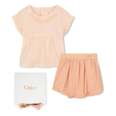 Chloé - Organic Cotton Blouse and Bloomer Set | Dust Pink