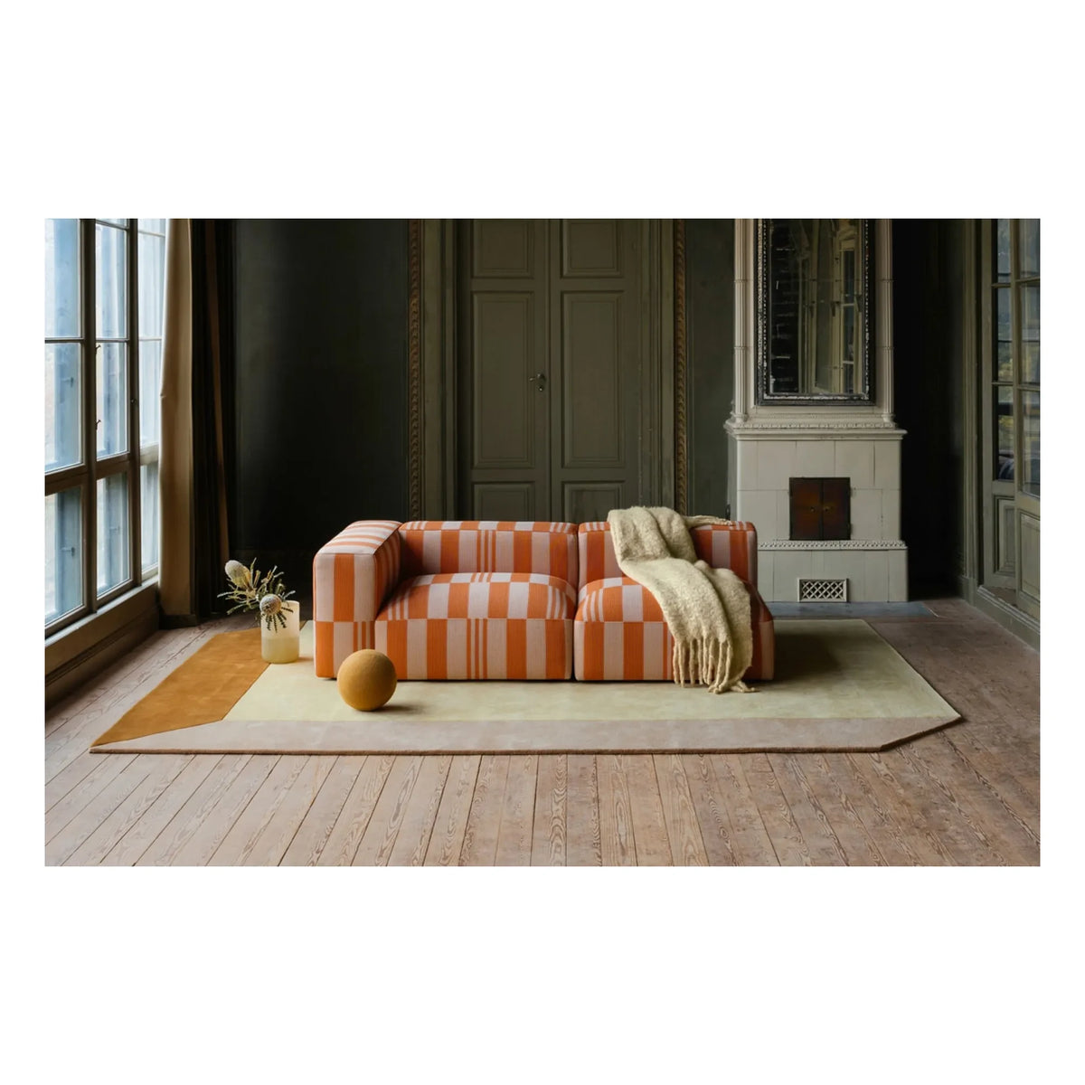 Layered - Wool Rug Teklan Box, Tekla Evelina Severin | Yellow