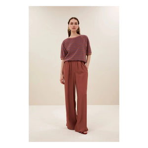 By Bar - Striped T-shirt Neva Organic cotton | Brick red