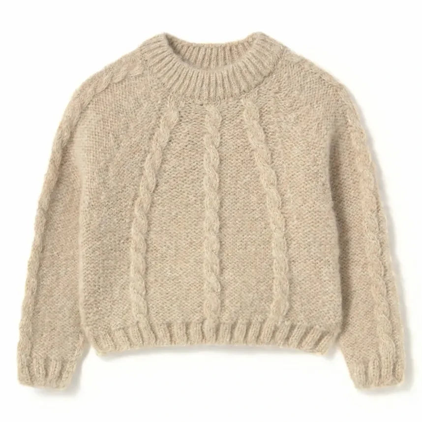 Cozmo - Alba Cable Knit Sweater | Ivory