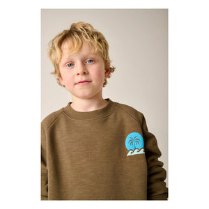 Tumble N'Dry - High Tide organik pamuklu sweatshirt | Haki kahverengi