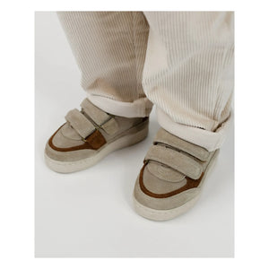 Donsje - Pinou Bear Suede Velcro Sneakers | Beige