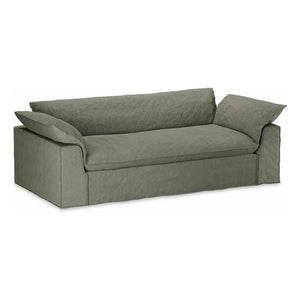 HKliving - Nomad 3-Seater Linen Sofa | Khaki