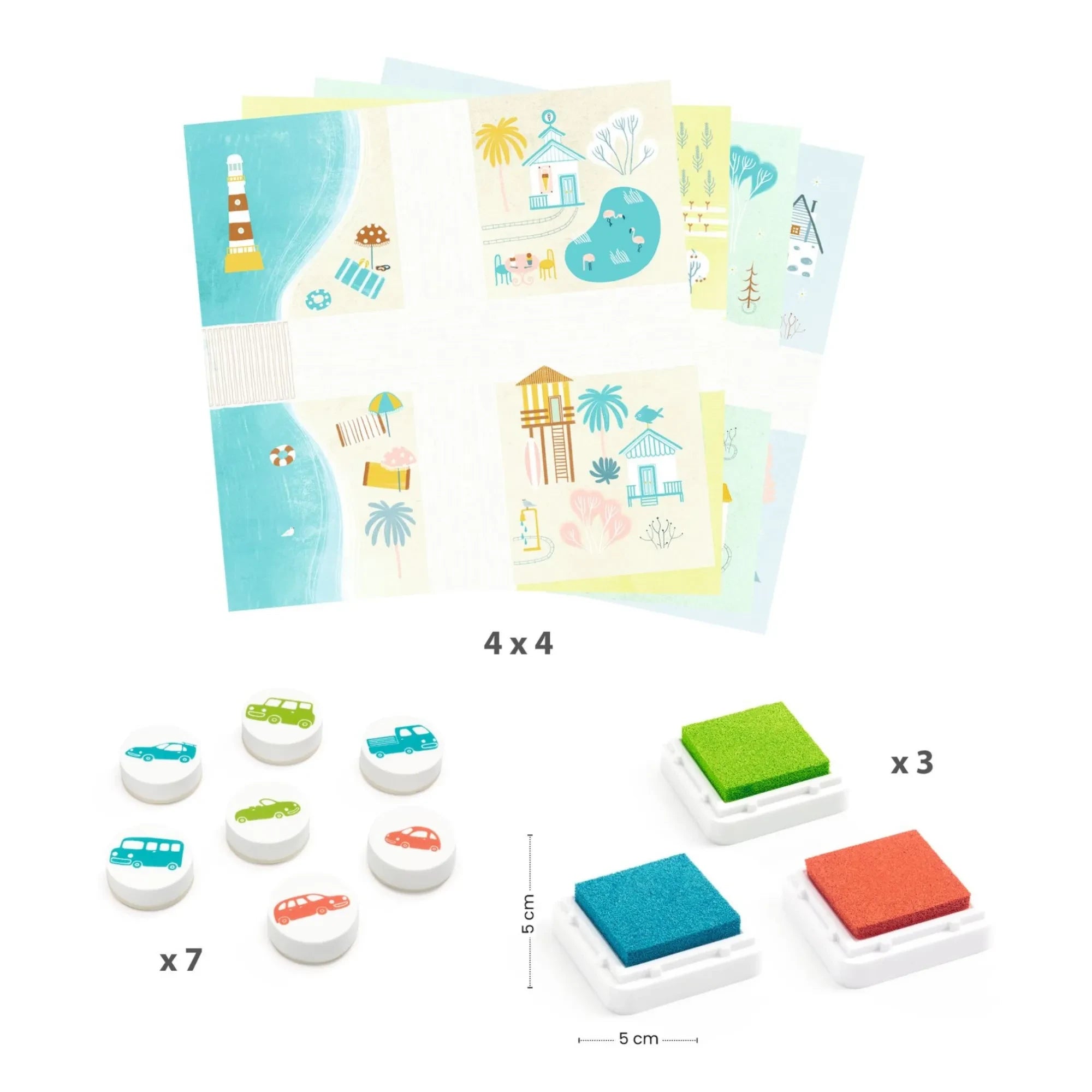 Djeco - Traffic Stamp Activity Set