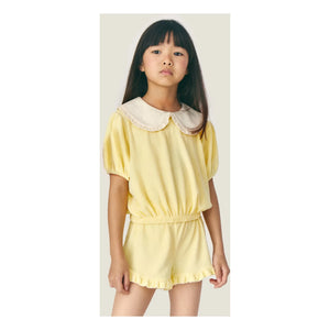 Mipounet - Carina Claudine Organic Cotton Towel T-Shirt | Pale Yellow