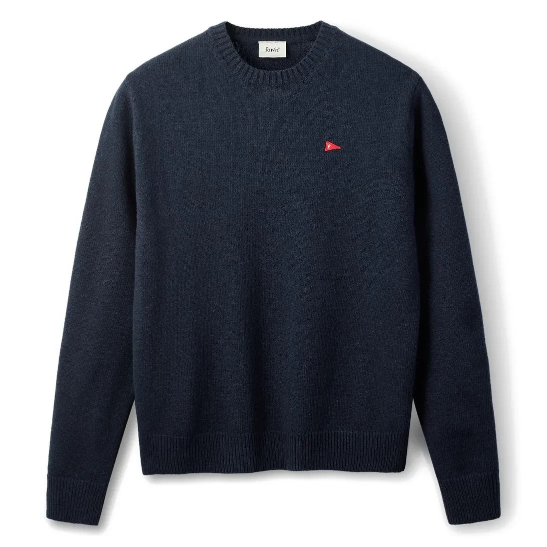Forét - Bayrak Desenli Yün Kazak | Lacivert