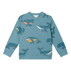 Stella McCartney Kids - Sweat Whales | Petrol Blue