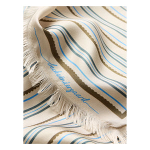 Becksöndergaard - Scallopia Striped Silk Scarf | Cream
