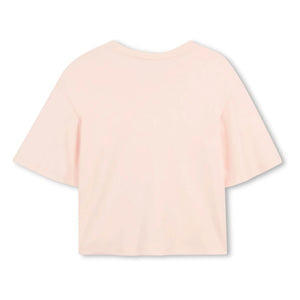Chloé - Logo T-Shirt Made of Organic Cotton | Peach