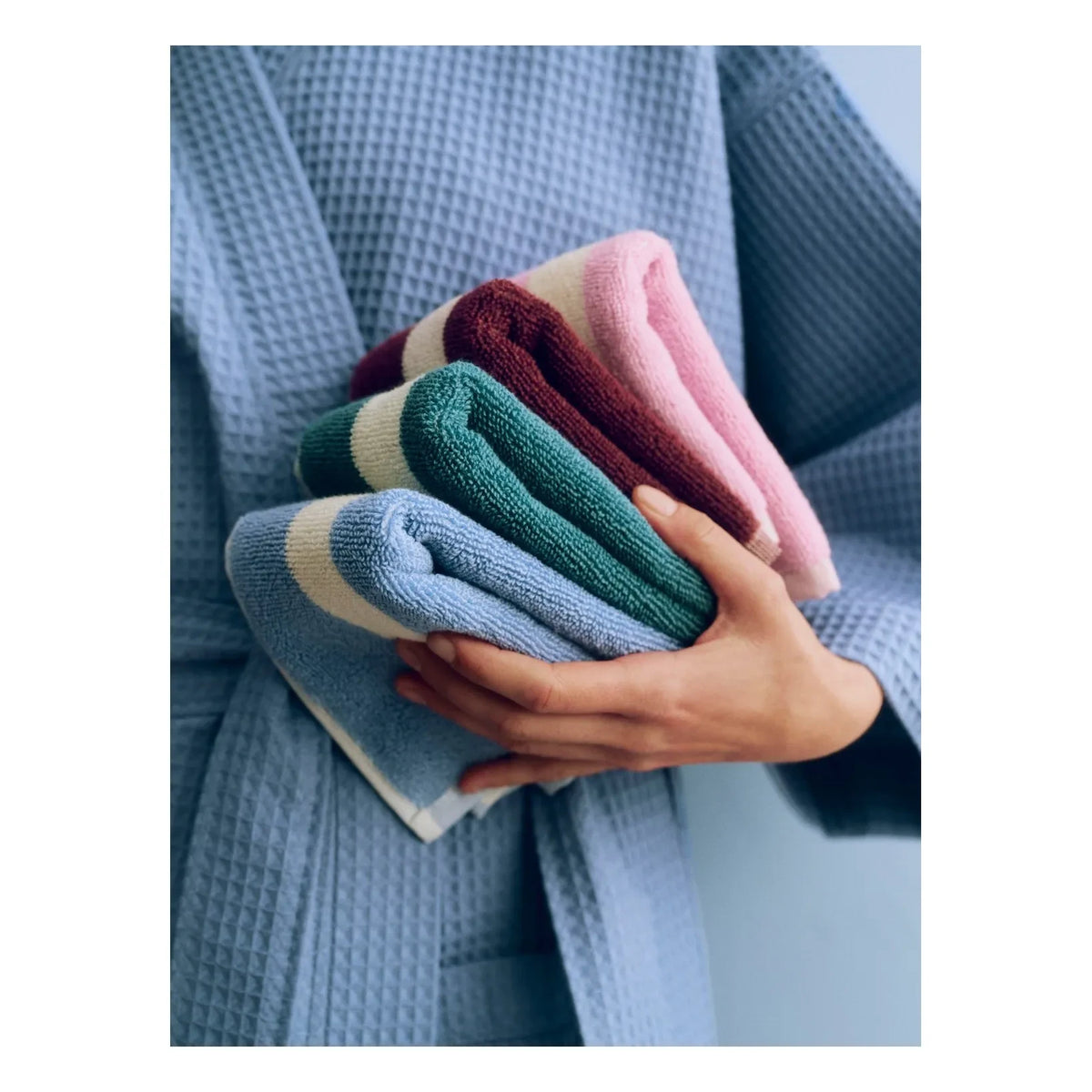 Hay - Striped Guest Towel | Pink