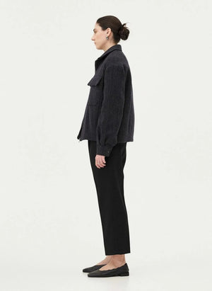 Noyoco - Kinsale Houndstooth Recycled Wool Jacket | Navy