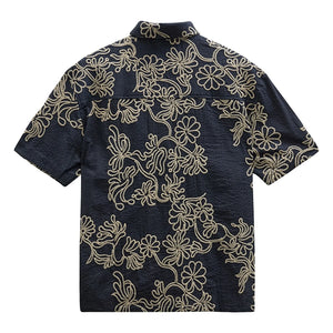 Anerkjendt - Akotto Embroidered Shirt | Dark Blue