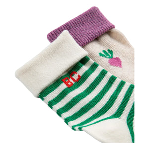 Bobo Choses - Pack of 2 Pairs of Organic Cotton Turnip Socks | Purple