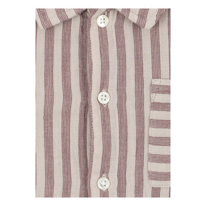 Konges Sløjd - Ely Striped Organic Cotton Shirt | Red