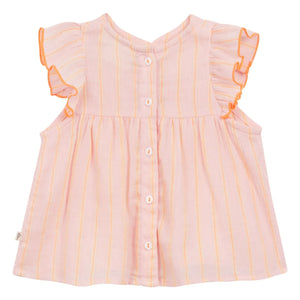 Arsène et Les Pipelettes - Striped Organic Cotton Blouse | Pink