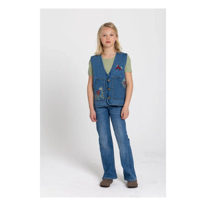 Hundred Pieces - Mara Cheval Sleeveless Denim Jacket | Blue