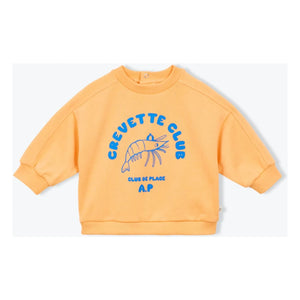 Arsène et Les Pipelettes - Sweat Shrimp Club Organic Cotton Baby | Apricot
