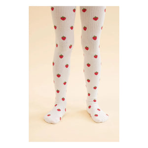 Flöss - 2 Pairs Pointelle Vera Strawberry Tights Set | Pink