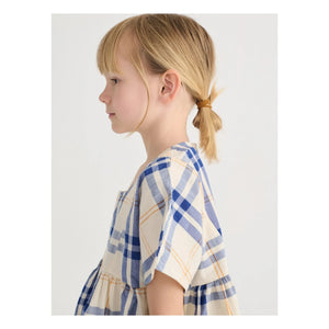Bobo Choses - Tartan organic cotton dress | Off-white