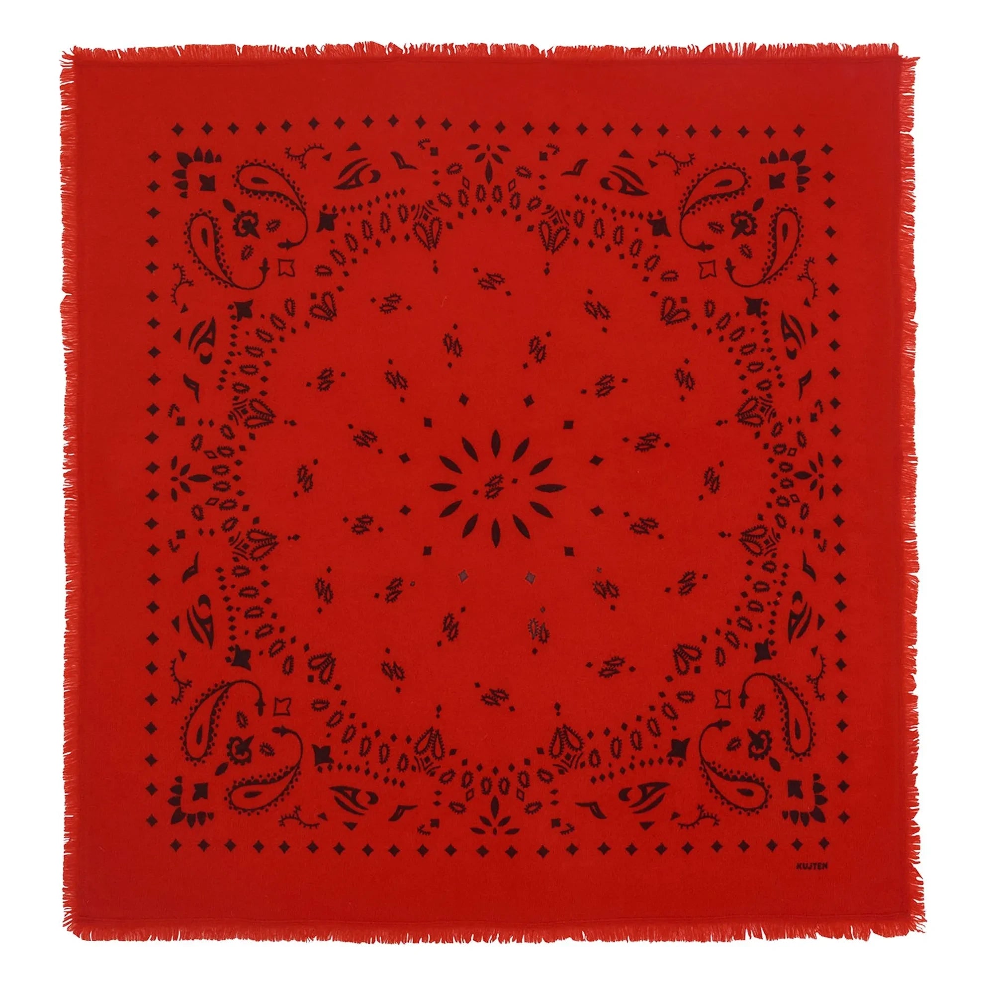 Kujten - Hachiko Kaşmir Bandana | Kırmızı