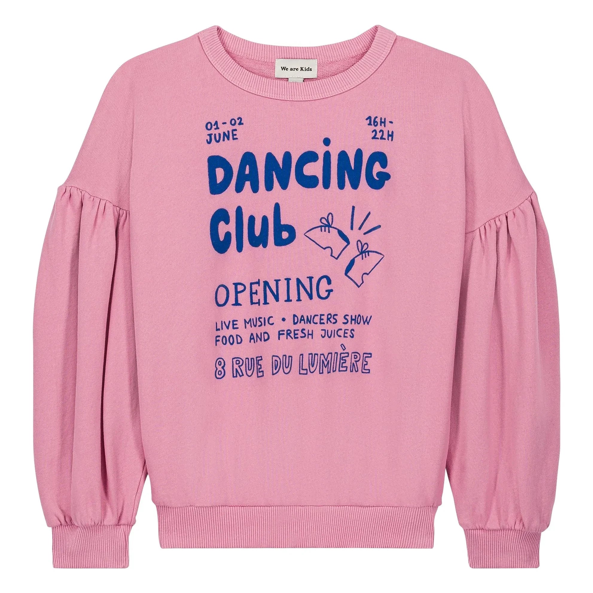 We Are Kids - Lili Dancing Club Organic Cotton Balloon Sleeve Sweatshirt | Pink