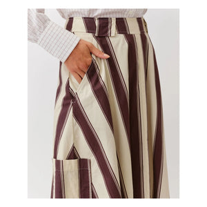 Diega - Jomo Striped Skirt | Ecru