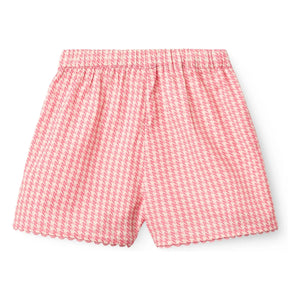 Copenhagen Colors - Pied de Poule Organic Cotton Top and Shorts Set | Powder Pink
