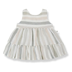 1+ in the family - Striped Linen Calonge Dress | Ecru