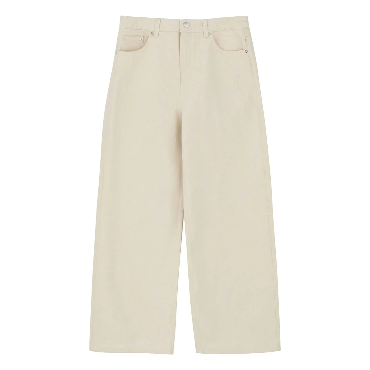 Skall Studio - Crop Taylor Organik Pamuk Kot Pantolon | Ecru