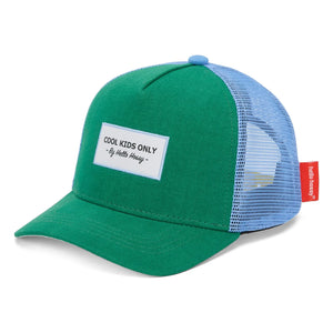 Hello Hossy - Curved Visor Cap Trucker Mini Flat Organic Cotton | Green