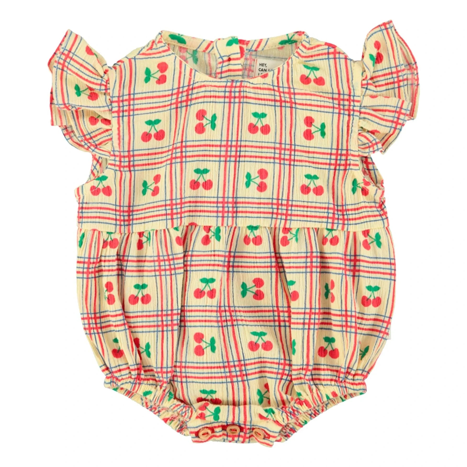 Piupiuchick - Hanging Cherry romper | Yellow