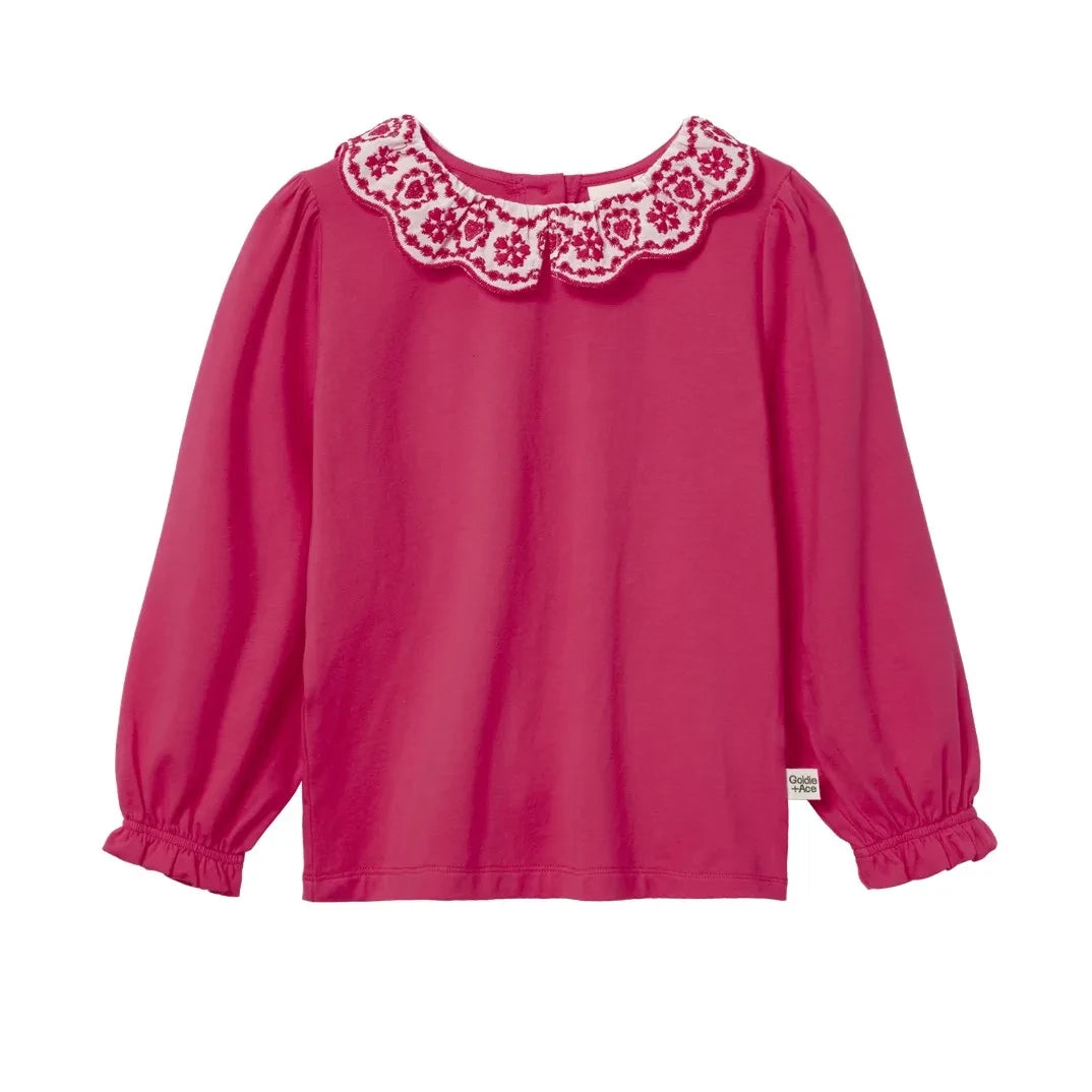 Goldie + Ace - Embroidered Blouse | Fuchsia