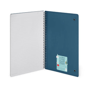 Legami - Çizgili A4 Defter - Resimli Sert Kapak - Seyahat Çıkartmaları - Spiralli
