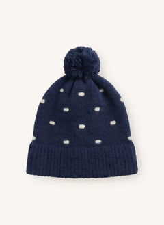Fliink - Star Polka Dot Alpaca Wool Beanie | Navy